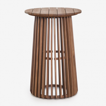 Round High Garden Table Ø70 Cm In Mura Acacia Wood Acacia Brown - Sklum