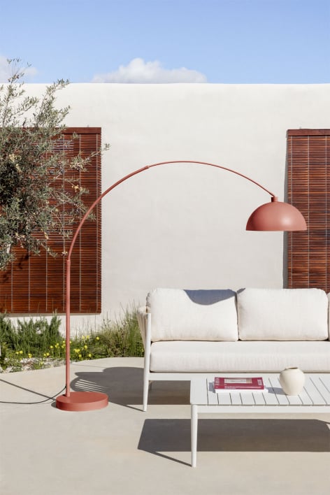 Diala iron outdoor floor lamp