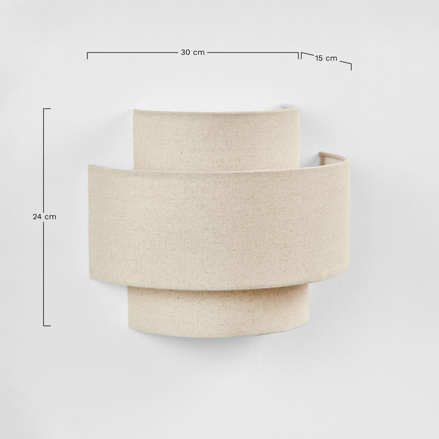 Lumira wall sconce, MEASURES