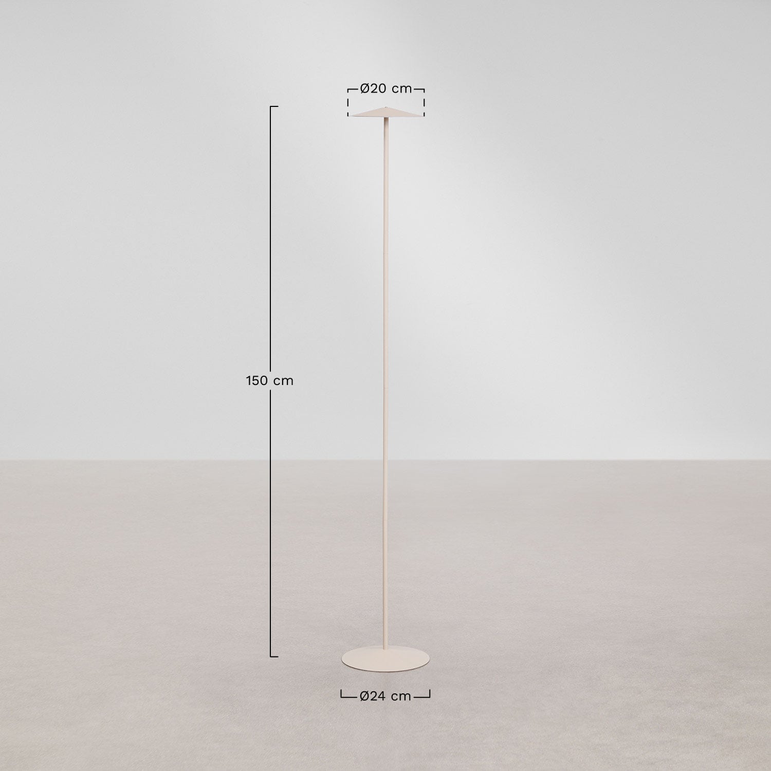 Emilein wireless LED iron floor lamp, MEASURES