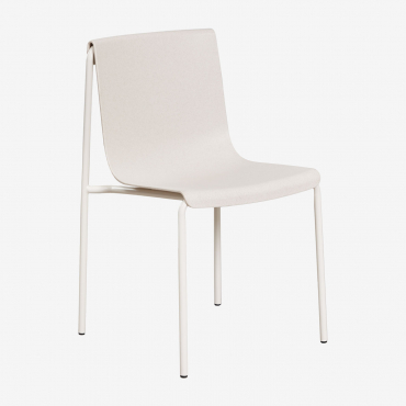 Pack Of 2 Ismene Polypropylene Garden Chairs White Stone - Sklum