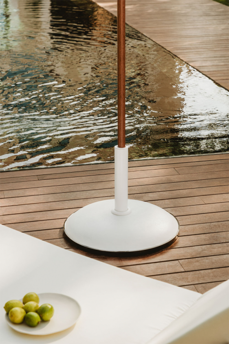 Round umbrella base Ø50 cm in concrete and steel Zante