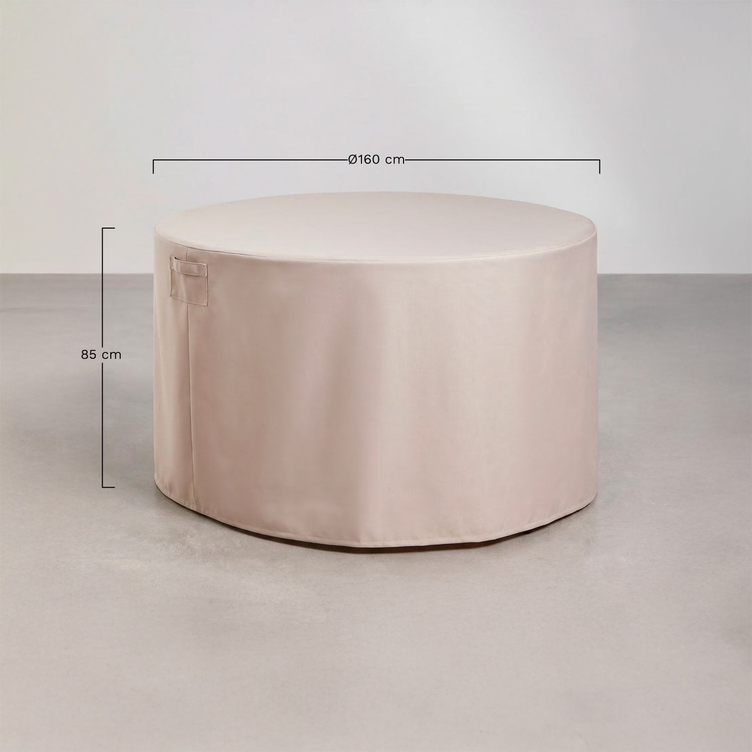 Round Otley garden table protective cover, MEASURES