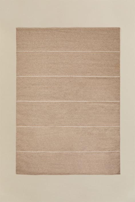 Rectangular rug in wool and cotton Iratxe