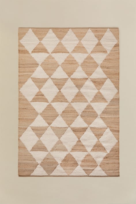 Braeden rectangular rug in jute and cotton