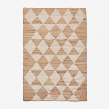 Braeden Rectangular Rug In Jute And Cotton 230x160 Cm - Sklum
