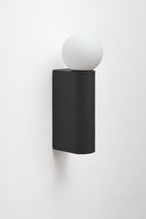 Irvine aluminum wall sconce with crystal ball