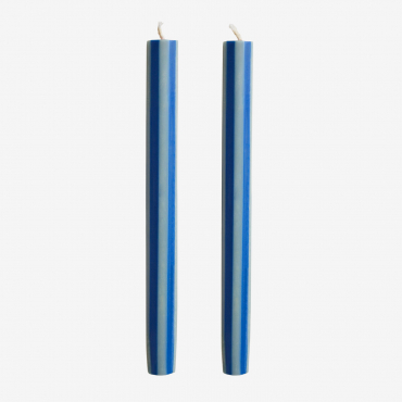Pack Of 2 Soraia Decorative Candles Fog Blue - Ken Blue - Sklum