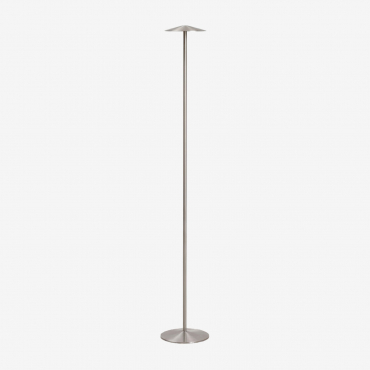 Emilein Wireless Led Outdoor Iron Floor Lamp Brushed Grey - Sklum
