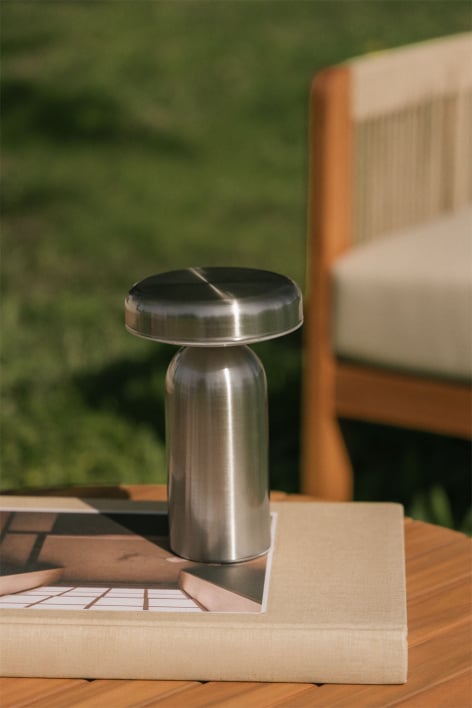 Wireless LED Outdoor Table Lamp in Iron Akita