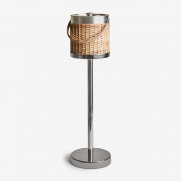 Ice Bucket With Stainless Steel Base And Bamboo Dakomi Natural - Sklum