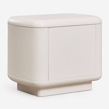 Pack Of 2 Bedside Tables 55x40 Cm In Mdf Cixila Gardenia White - Sklum