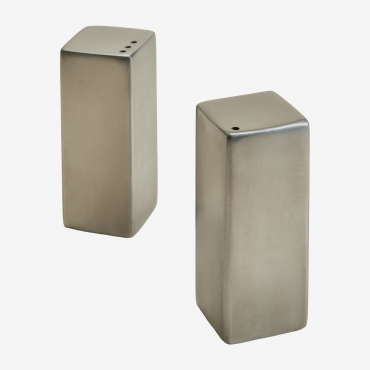 Limatoli Stainless Steel Salt And Pepper Shaker Brushed Stainless Steel - Sklum