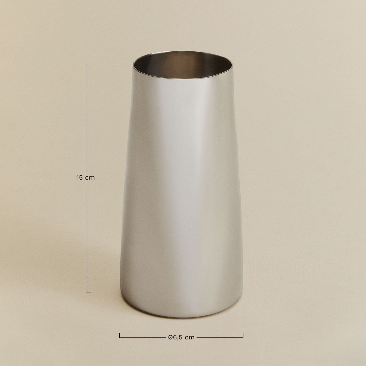 Padulin stainless steel vase, MEASURES