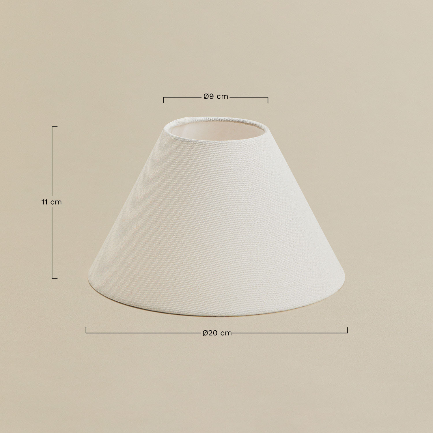 Menorca linen lamp shade, MEASURES