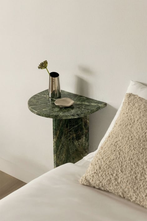 Corwel natural stone nightstand - Green Marble Forest