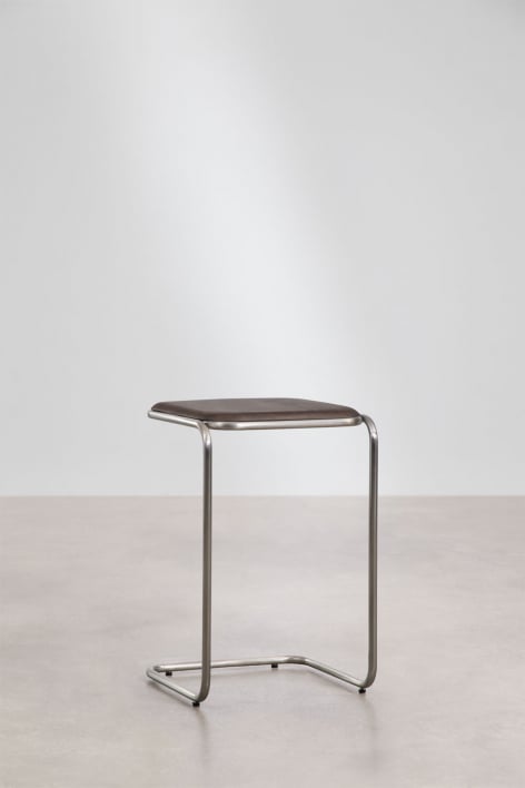 Pack of 2 square 35x35 cm bedside tables in acacia wood and stainless steel Altrex