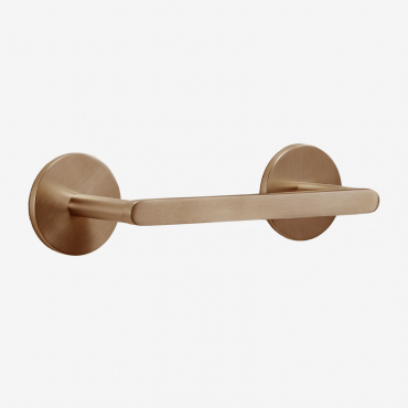 Adhesive Toilet Paper Holder For Bathroom In Stainless Steel Caldrumi Brushed Rose Gold - Sklum