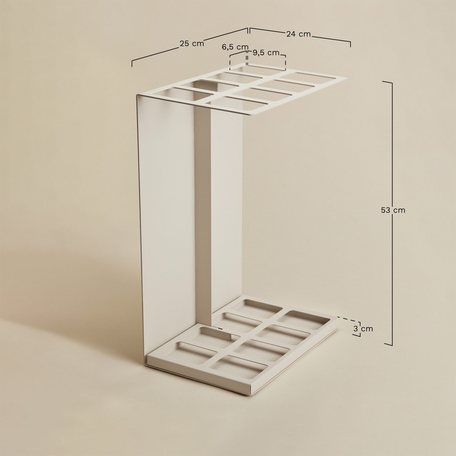 Eulalia iron umbrella stand, MEASURES