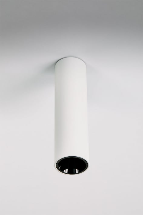 Round surface-mounted LED ceiling applique in Luisiana aluminum Ø4 cm - White - Black