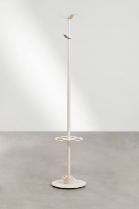 Ercilia iron standing coat rack with umbrella stand