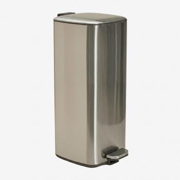 Sosuina Steel Pedal Bin Brushed Grey & 30 L - Sklum