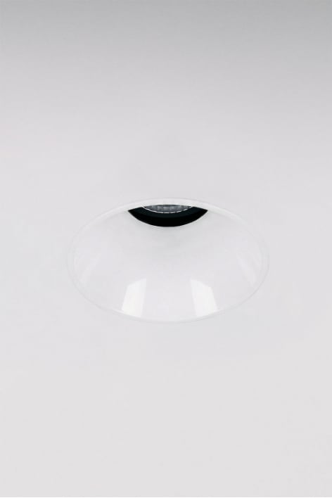 Round trimless recessed LED downlight for outdoor use in aluminum Luisiana