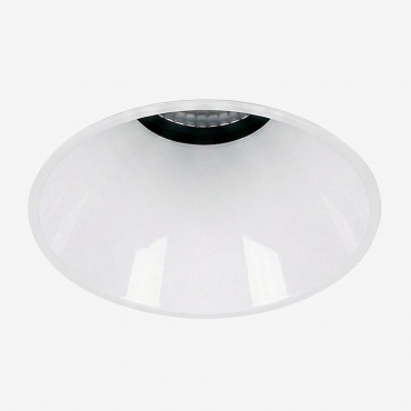 Round Ø3.6 Cm Trimless Recessed Led Downlight For Outdoor Use In Aluminum Luisiana White & White 3000k & 3 W & 38o - Sklum