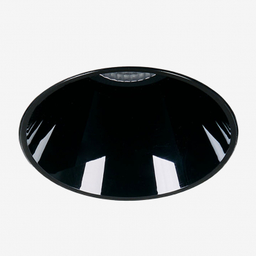 Round Ø5.3 Cm Trimless Recessed Led Downlight For Outdoor Use In Aluminum Luisiana Black & Cool White 4000k & 6 W & 38o - Sklum