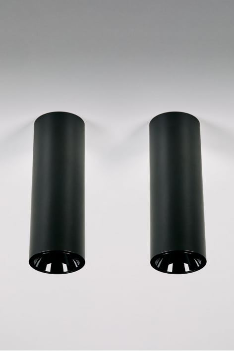 Pack of 2 round surface-mounted LED ceiling lights Ø5.7 cm in aluminum Luisiana