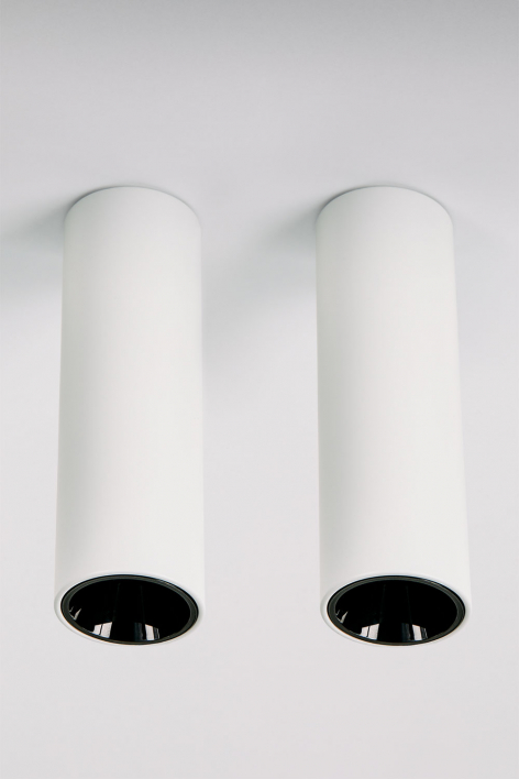 Pack of 2 round surface-mounted LED ceiling lights Ø7.2 cm in aluminum Luisiana