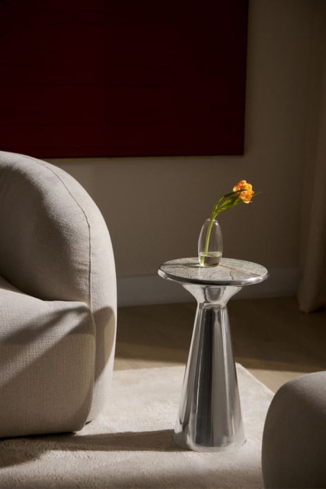 Selmalis round side table Ø30 cm in stainless steel