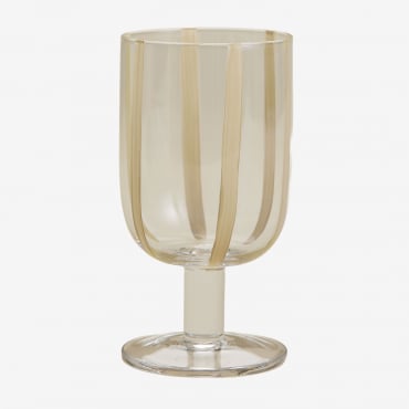 Pack Of 4 Wine Glasses 27.5 Cl In Jalviana Glass Tapioca Beige - Sklum