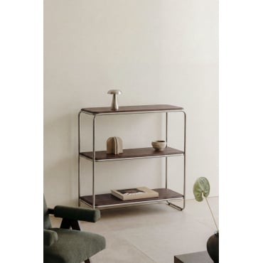 Acacia wood and stainless steel shelving Altrex - SKLUM