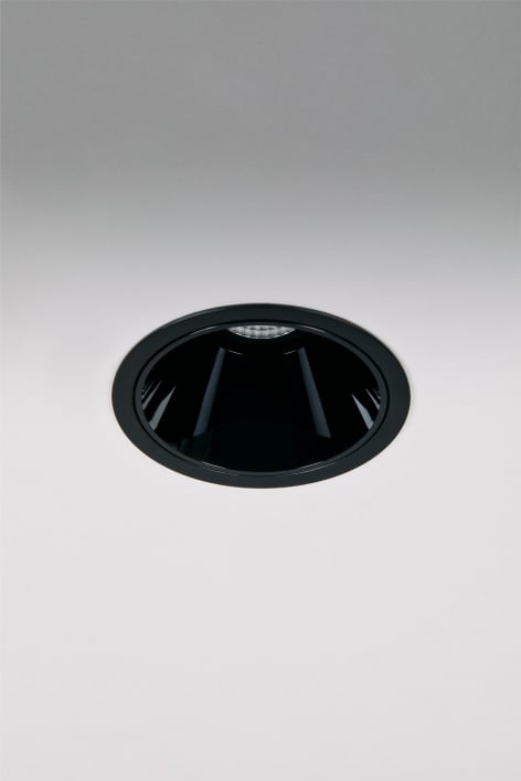 Recessed LED downlight with round frame Ø8 cm in aluminum Luisiana