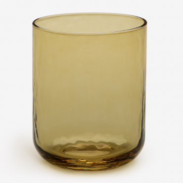 Pack Of 4 39.5 Cl Glasses In Leomie Glass Honey Yellow - Sklum