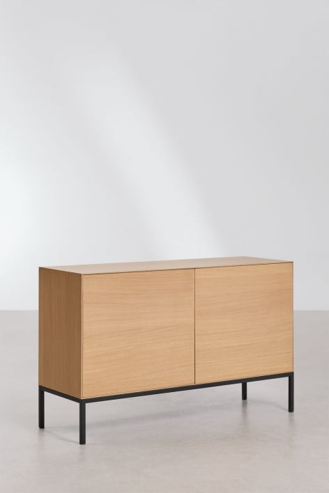Rectangular sideboard 120x40 cm in oak veneer MDF Bromley