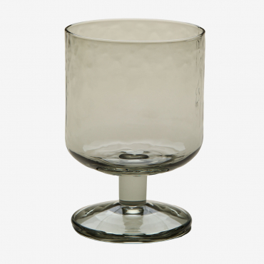 Pack Of 4 Wine Glasses 38 Cl In Leomie Glass Agata Grey - Sklum