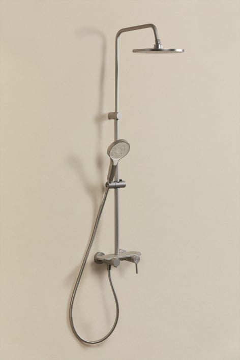 Patricia aluminum shower column - Light Grey Matt