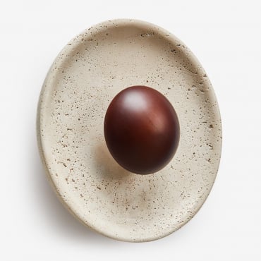 Giuliano Led Wall Lamp Ø25 Cm In Natural Stone And Wood Travertine - Sklum