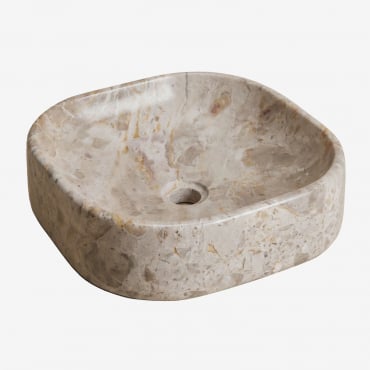 Francesca Marble Sink Beige Marble Panther - Sklum