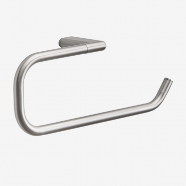 Wall-mounted Towel Rail With Bar 30 Cm For Bathroom In Stainless Steel Rovent Brushed Grey - Sklum