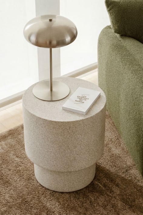 Selara round side table Ø45 cm in cement