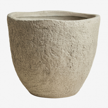Outdoor Cement Planter Nuria Ø45 Cm - ↑40 Cm & Sand Brown - Sklum