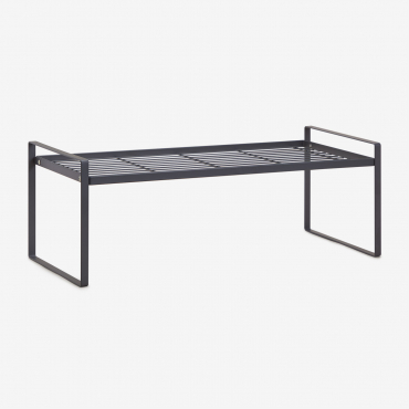 Izarne Iron Organizer Shelf Grey Graphite & 50 Cm - Sklum