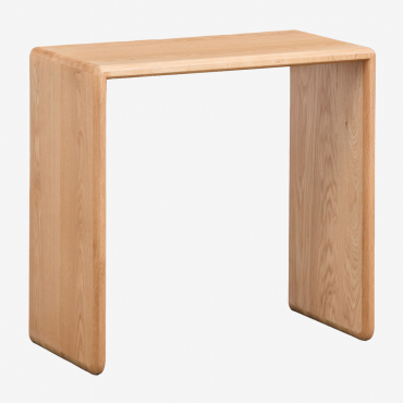 Treveris Wooden Desk Brown Oak & 80 X 40 Cm - Sklum