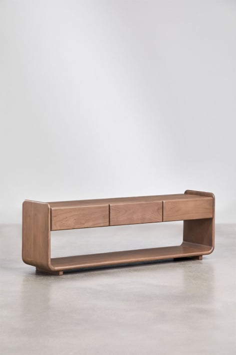 TV Stand 140x40 cm in dark acacia wood Tinsley - Dark Acacia Brown