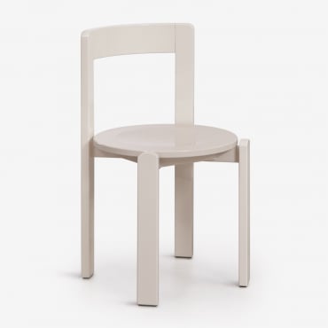 Noreli Oak Wood Dining Chair Tapioca Beige - Sklum