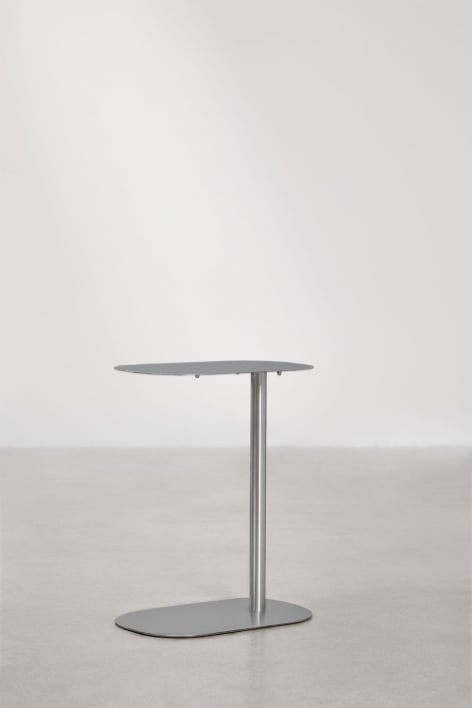 Geninda oval side table 40x25 cm in stainless steel