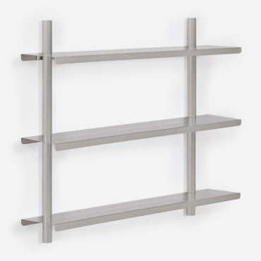 Eralia Stainless Steel Wall Shelf ↔︎ 90 Cm & 3 Shelves - Sklum